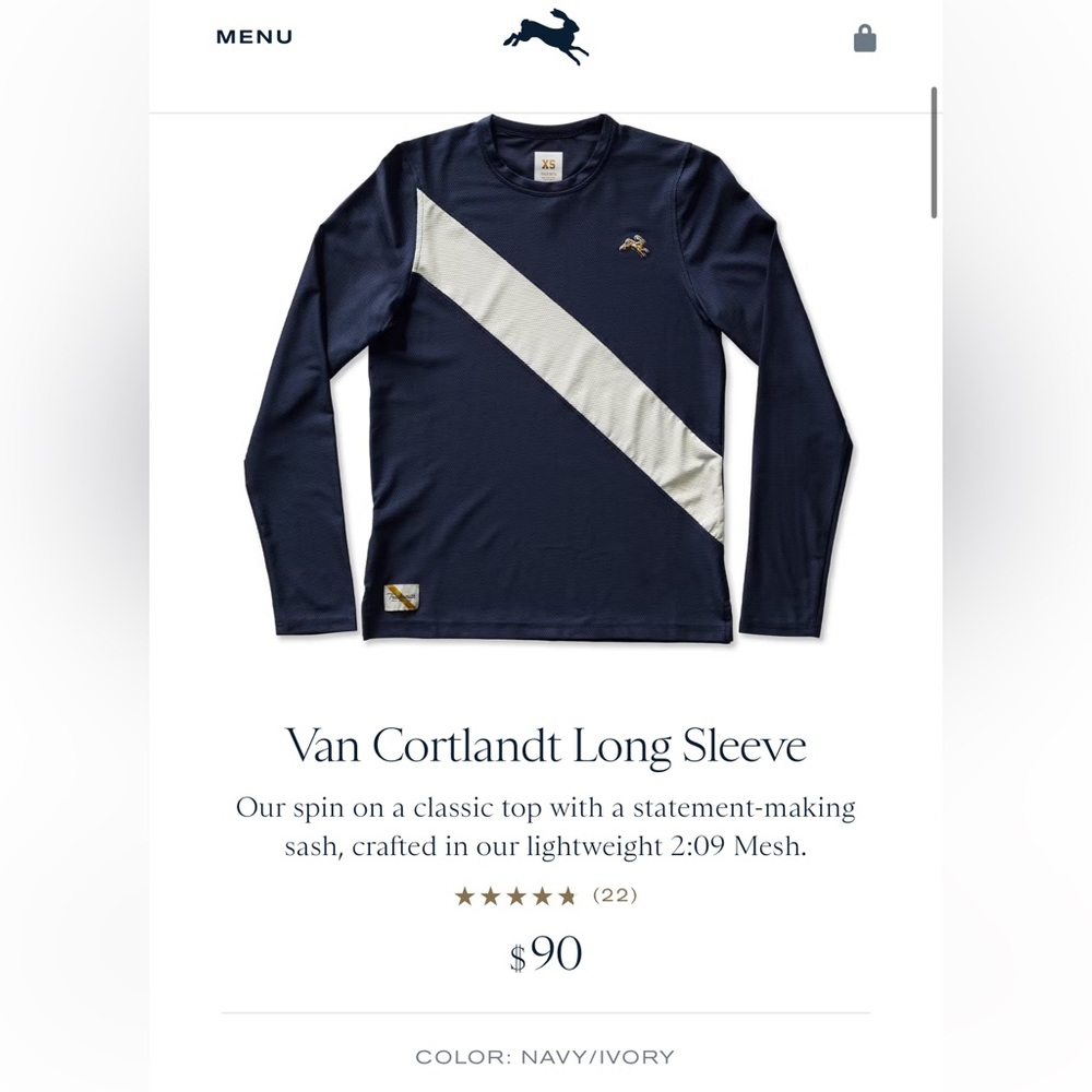 Tracksmith Van Cortlandt Long Sleeve NWOT - Picture 2 of 9